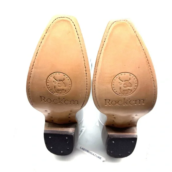 🔥NWOB W/Tags ROCK’EM Paulina Snip Toe Cowgirl Boots Size 7.5 - Picture 9 of 14